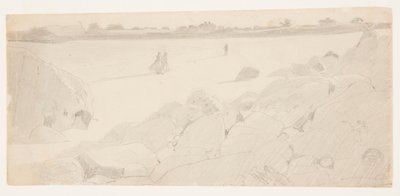 Studie na "Skalnaté pobřeží a rackové" od Winslow Homer