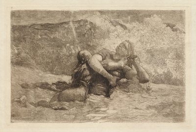 Studie pro Zpětný proud od Winslow Homer