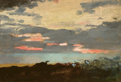Západ slunce, zátoka Saco od Winslow Homer