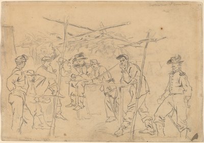 Sutlerův stan, 3rd Pennsylvania Cavalry [recto] od Winslow Homer