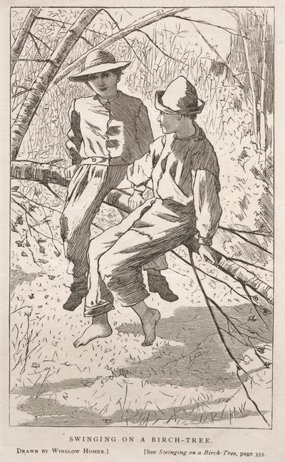Houpání na bříze od Winslow Homer