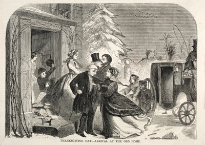Den díkůvzdání - Příjezd do starého domova od Winslow Homer