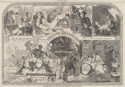 Den díkůvzdání, 1860 – The Two Great Classes of Society, publikoval 1860. od Winslow Homer