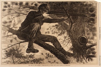 Potomacká armáda - ostrostřelec na piketu od Winslow Homer