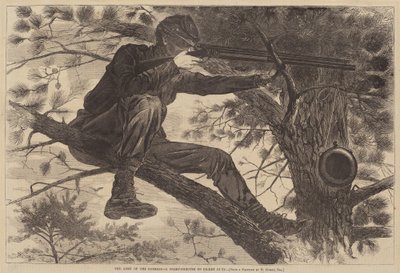 The Army of the Potomac - A Sharp-Shooter on Picket Duty, publikoval 1862. od Winslow Homer