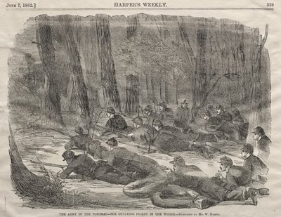 Armáda Potomacu - Naše předsunutá hlídka v lese od Winslow Homer