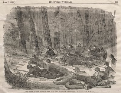 Potomacká armáda – naše odlehlá hlídka v lesích, 1862. od Winslow Homer