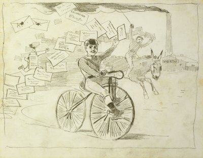 The Bicycle Messenger, od Winslow Homer