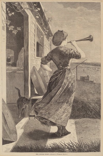 The Dinner Horn, publikoval 1870. od Winslow Homer