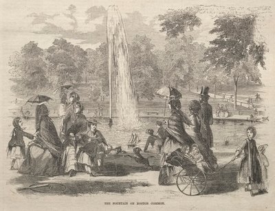 Fontána v Boston Common od Winslow Homer
