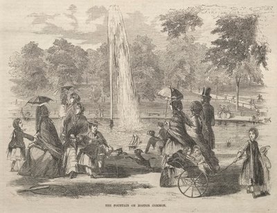 Fontána v Boston Common, 1857. od Winslow Homer