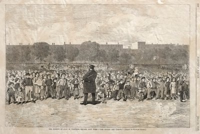 Čtvrtý červenec na Tompkins Square, New York – The Sogers Are Coming, 1868. od Winslow Homer