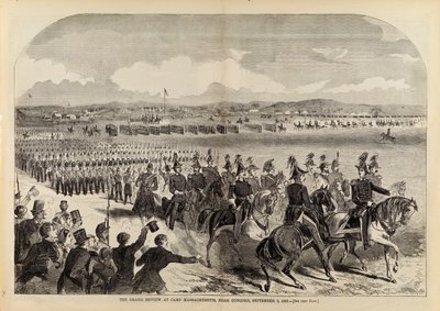 The Grand Review at Camp Massachusetts, Near Concord, 9. září 1859, z Harper