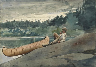 Průvodce, 1895 (akvarel a některé podkresby v grafitu na tkaném papíře) od Winslow Homer