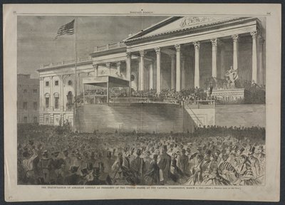 Inaugurace Abrahama Lincolna prezidentem Spojených států amerických v Kapitolu, Washington, 4. března 1861 od Winslow Homer