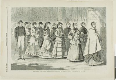 Ranní procházka - škola pro mladé dámy na promenádě na třídě od Winslow Homer