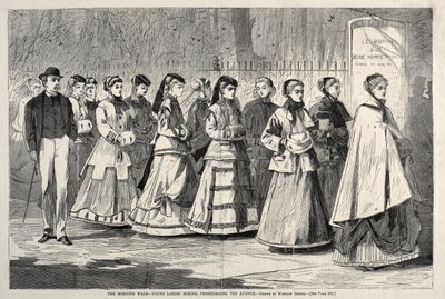 Ranní procházka – Škola mladých dam Promenading the Avenue, 1868. od Winslow Homer