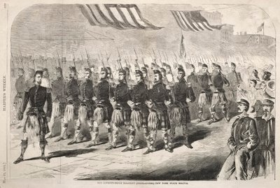 Sedmdesátý devátý regiment Highlanders New York State Milice, 1861. od Winslow Homer