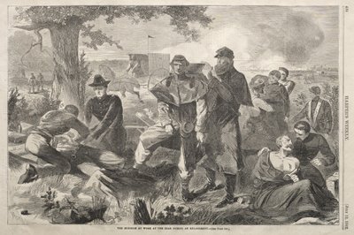 Chirurg při práci v týlu během střetnutí od Winslow Homer