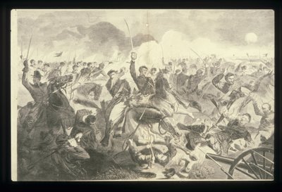 Válka za Union 1862 - kavalérie (dřevěné rytí) od Winslow Homer