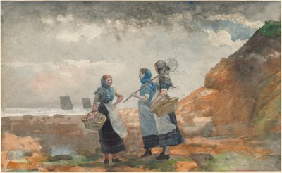 Tři Fisher Girls, Tynemouth od Winslow Homer