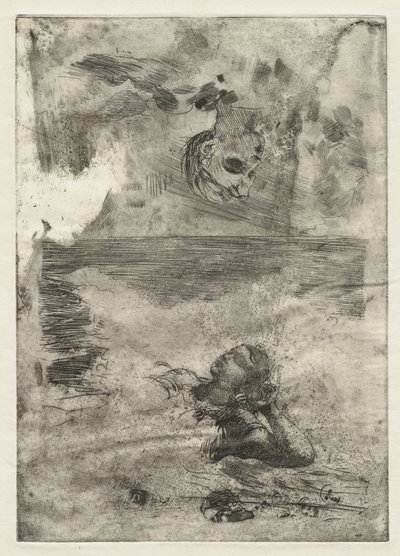 Dvě hlavy, studie po "Undertow", kolem 1886, vytištěno kolem roku 1967 od Winslow Homer