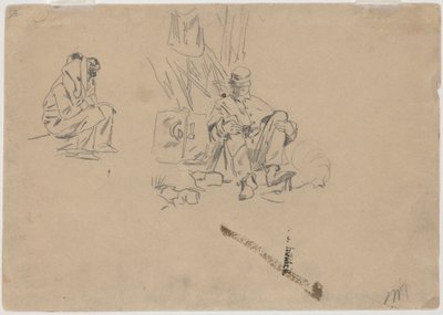 Dva odpočívající vojáci [verso], 1862. od Winslow Homer