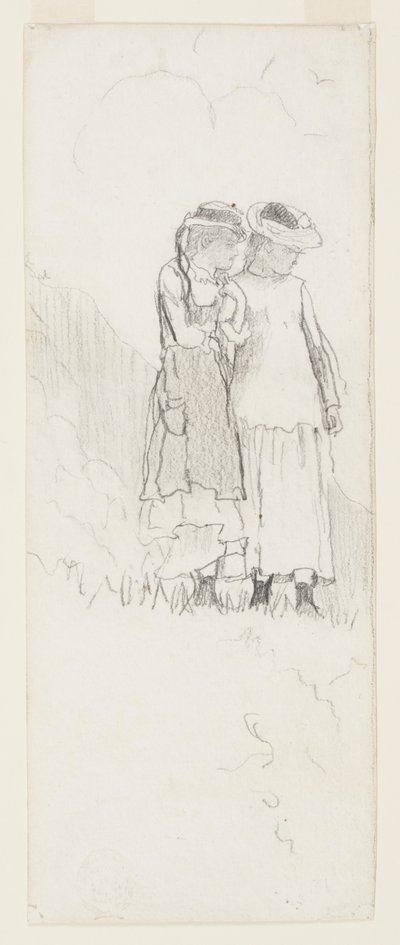 Dvě mladé dívky v poli od Winslow Homer