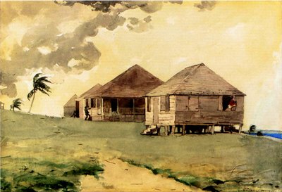 Nadcházející Tornado, Bahamy, 1885 (wc a tužka na papíře) od Winslow Homer