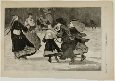 "Winter" - bruslařská scéna od Winslow Homer