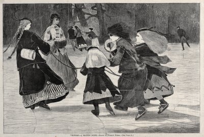 „Zima“ – scéna s bruslením od Winslow Homer
