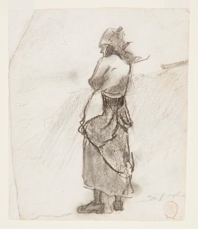 Žena s výhledem na moře, Cullercoats, Anglie od Winslow Homer