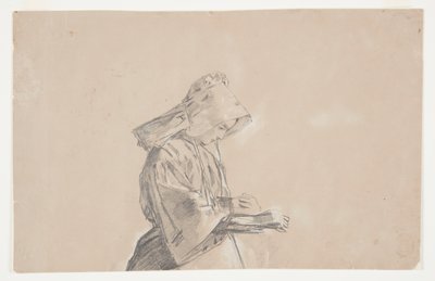 Žena v sluneční čepici od Winslow Homer