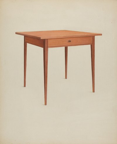 Shaker Table, c. 1937. od Winslow Rich