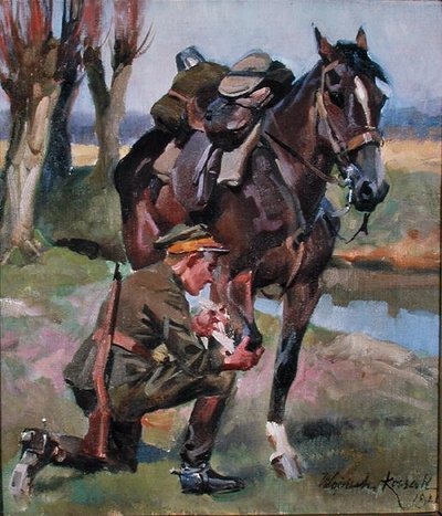 Oblékání rány od Wojciech Kossak
