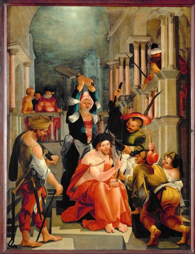 Kristus korunovaný trnovou korunou od Wolf Huber