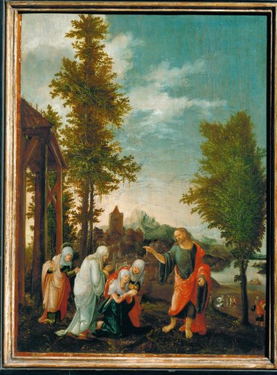 Kristovo loučení se svatými ženami (malba na vápně) od Wolf Huber