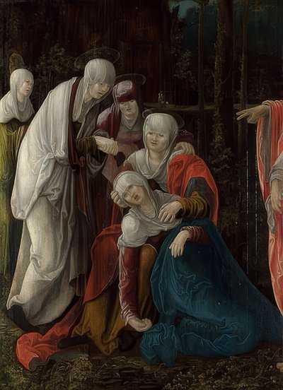 Odloučení Krista od Marie (fragment). Kolem roku 1520 od Wolf Huber