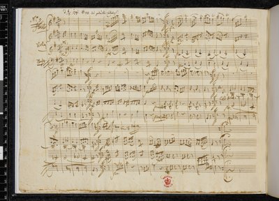 5 Kontretänze KV 609, autograf č. 5, Zweig MS 59, f.3v (pero a tuš na papíře) od Wolfgang Amadeus Mozart