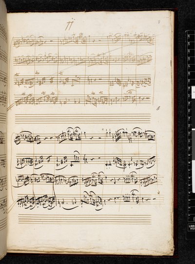 Adagio a fuga c moll, K. 546, Add. 28996, f.8r od Wolfgang Amadeus Mozart