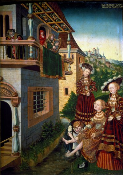 Bethsabee ve vaně (Malba od Wolfgang Krodel
