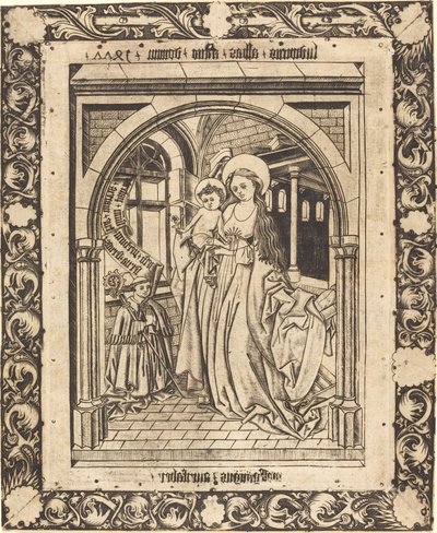 Madona s dítětem s opatem Ludwigem von Churchwaldenem od Wolfgang The Goldsmith after Master E.S.