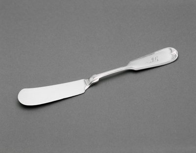 Nůž na máslo, c. 1845-1864 (stříbro) od Wood and Hughes