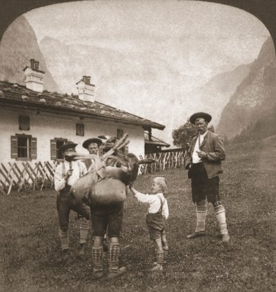 Bavorští horolezci, Německo, 1898. od Works and Sun Sculpture Studios