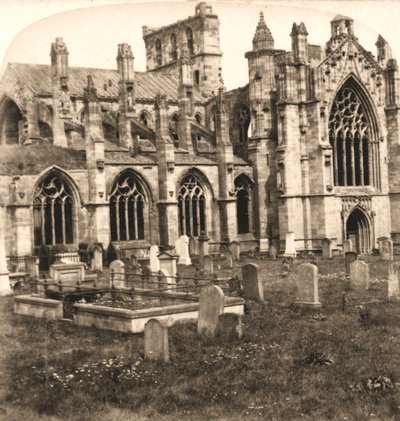 Melrose Abbey, Melrose, Skotsko, 1896. od Works and Sun Sculpture Studios