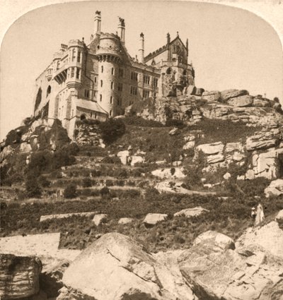 St. Michaels Mount, Benediktinský klášter, Penzance, Cornwall, 1900. od Works and Sun Sculpture Studios