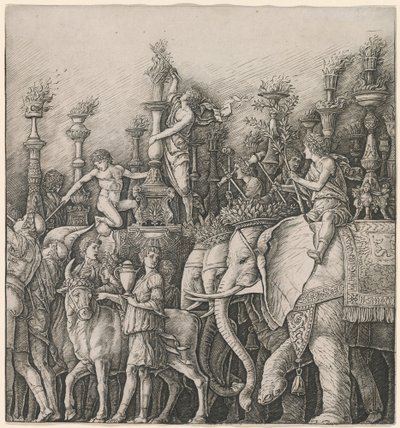 Triumf Caesara: Sloni od Workshop of Andrea Mantegna