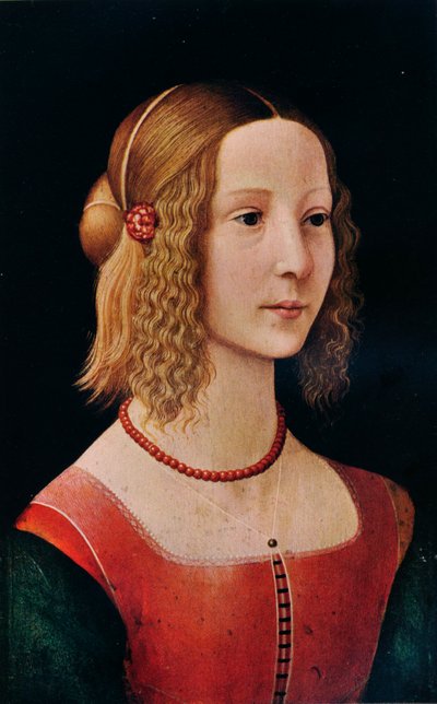 Portrét dívky, 1490 1930 od Workshop of Domenico Ghirlandaio