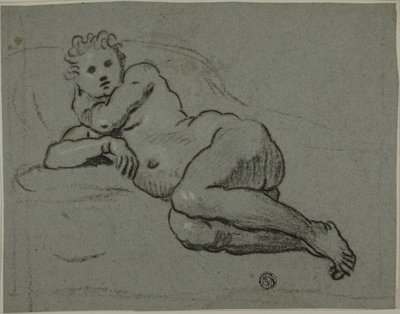 Ležící akt od Workshop of Domenico Tintoretto