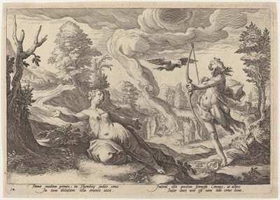 Apollo Killing Crown od Workshop of Hendrick Goltzius, after Hendrick Goltzius